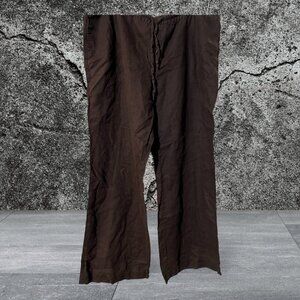 Womens Pants Merona XL Brown Linen Pants Trousers